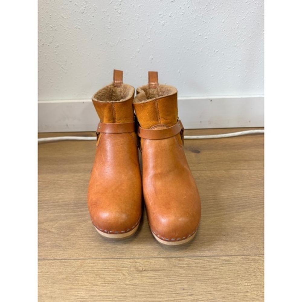 Swedish Hasbeens Rivet Clog‎ Boot  Leather Cognac - Picture 3 of 7